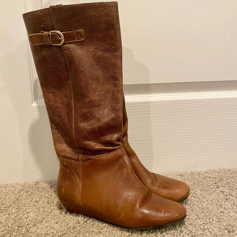 Steve Madden Steven Intyce Boots size 7 COGNAC new soles new heels.